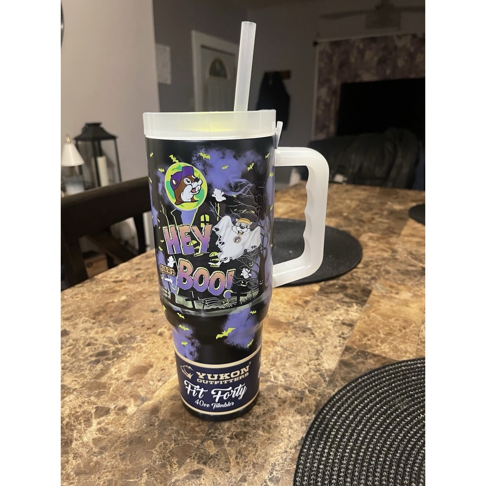 Bucees Halloween Tumbler RETIRED 2024 NEW🎃40 oz Glow In Dark w/Handle Lid Straw